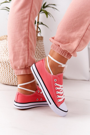 Chaussures décontractées modèle classique de couleur corail 2