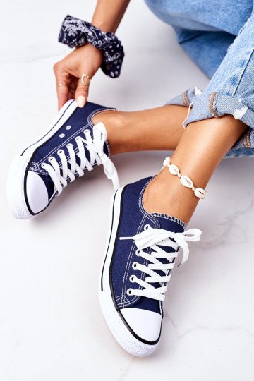 Chaussures décontractées de modèle classique de couleur bleu foncé 2