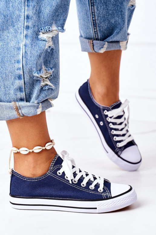 Chaussures décontractées de modèle classique de couleur bleu foncé