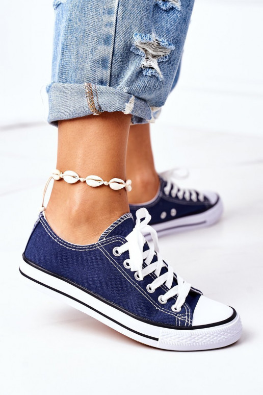 Chaussures décontractées de modèle classique de couleur bleu foncé