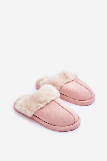 Chaussons avec fourrure rose Pinky