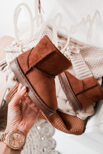 Bottes d'hiver chaudes pour enfants de couleur marron Gooby 2
