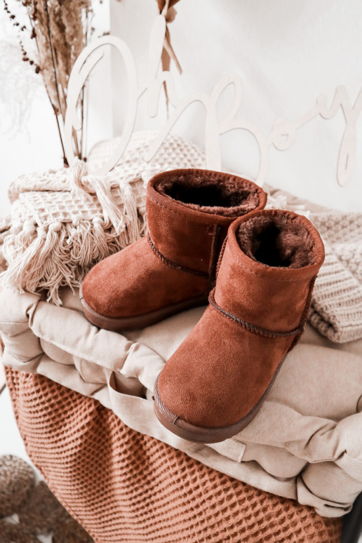 Bottes d'hiver chaudes pour enfants de couleur marron Gooby