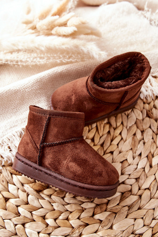 Bottes d'hiver chaudes pour enfants de couleur marron Gooby