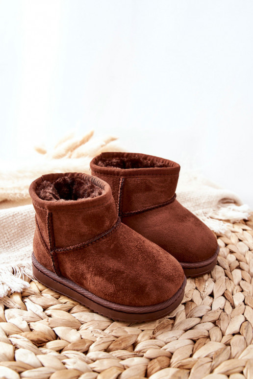 Bottes d'hiver chaudes pour enfants de couleur marron Gooby Bottes d'hiver chaudes pour enfants de couleur marron Gooby