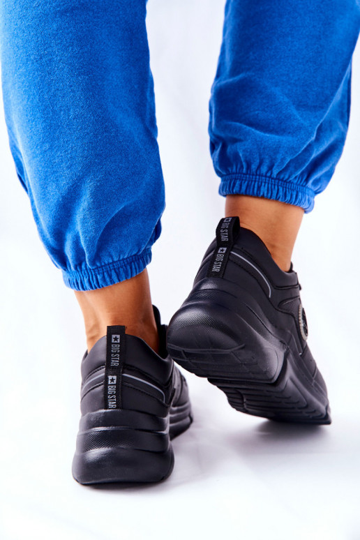 Chaussures de style sportif avec plateforme Big Star II274313 couleur noire Chaussures de style sportif avec plateforme Big Star II274313 couleur noire