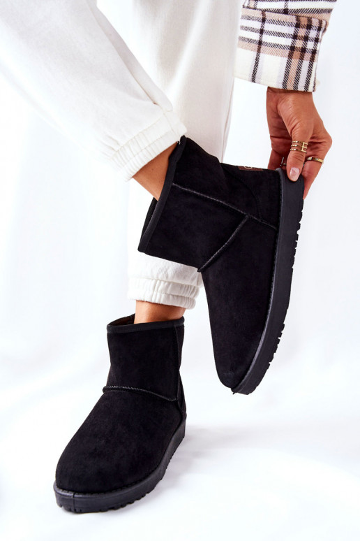 bottes de neige réchauffées avec intérieur en fourrure couleur noire Vicandi