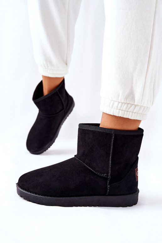 bottes de neige réchauffées avec intérieur en fourrure couleur noire Vicandi