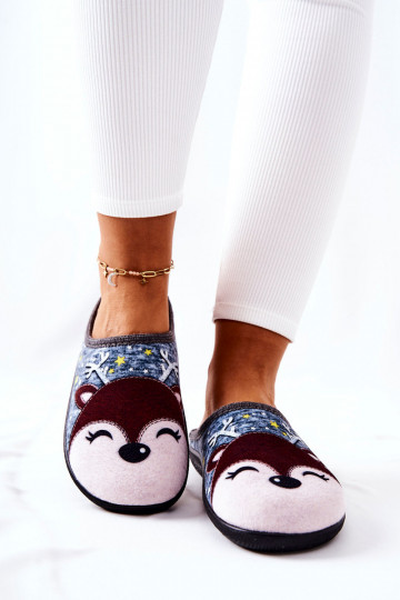 Chaussons chauffants couleur bleu Taffy