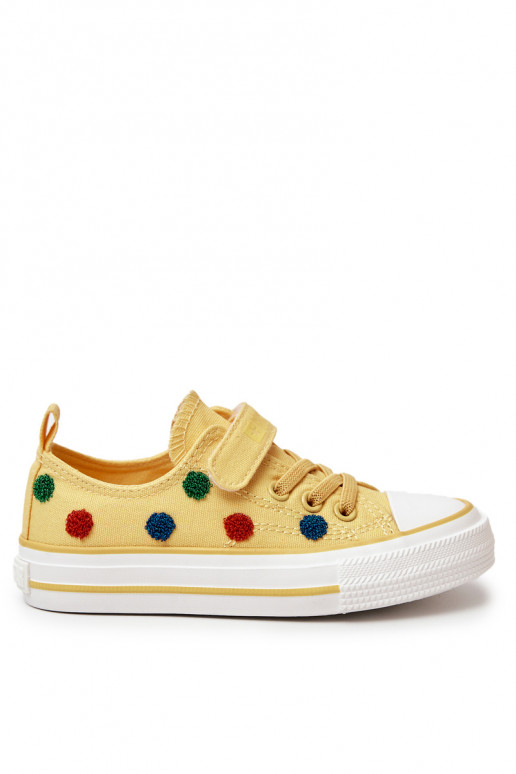 Chaussures décontractées pour enfants avec attaches adhésives BIG STAR JJ374056 couleur jaune Chaussures décontractées pour enfants avec attaches adhésives BIG STAR JJ374056 couleur jaune