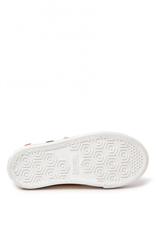 Chaussures décontractées pour enfants avec attaches adhésives BIG STAR JJ374056 couleur jaune Chaussures décontractées pour enfants avec attaches adhésives BIG STAR JJ374056 couleur jaune