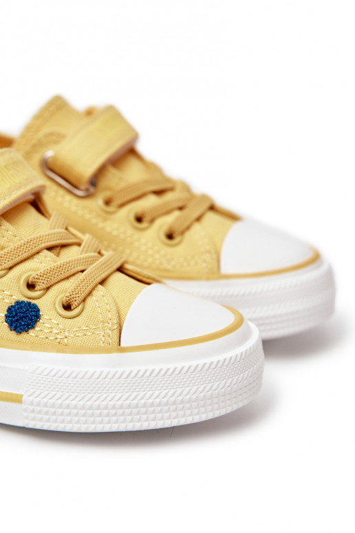 Chaussures décontractées pour enfants avec attaches adhésives BIG STAR JJ374056 couleur jaune
