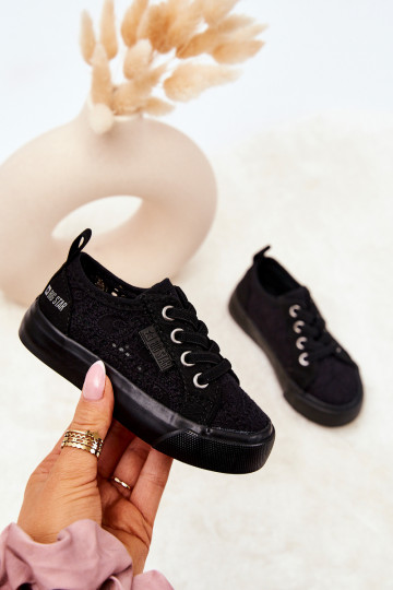 chaussures de loisirs avec éléments ajourés Big Star JJ374133 couleur noir