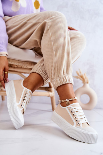 baskets à plateforme beige Mischa 2