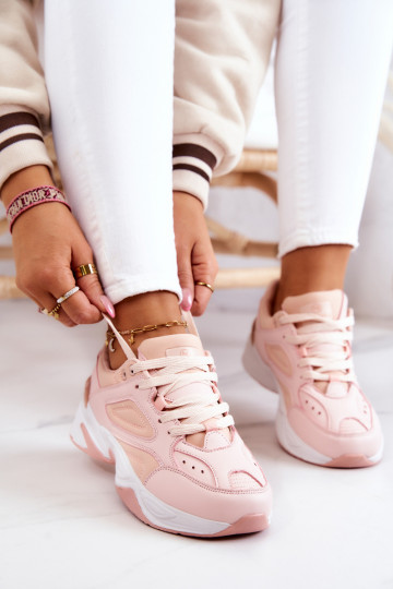 Chaussures de style sport à brides de couleur rose Hassie