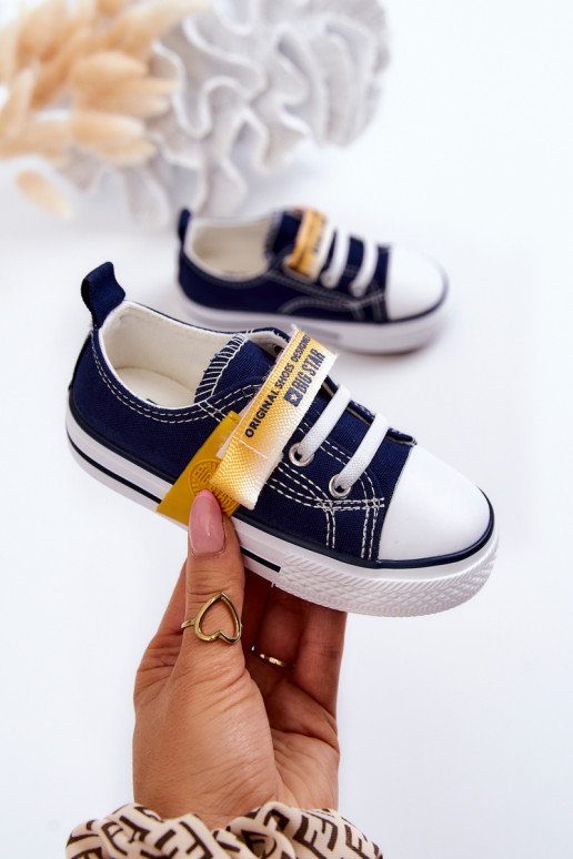 Chaussures plates enfant BIG STAR JJ374077 bleu foncé