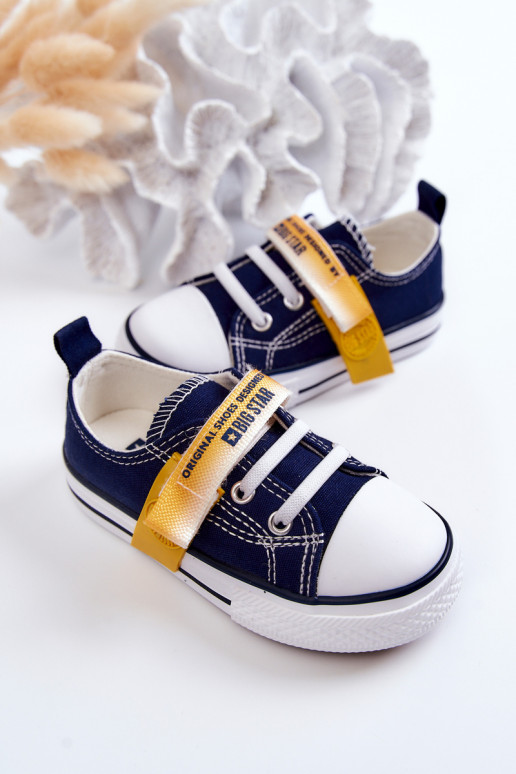Chaussures plates enfant BIG STAR JJ374077 bleu foncé