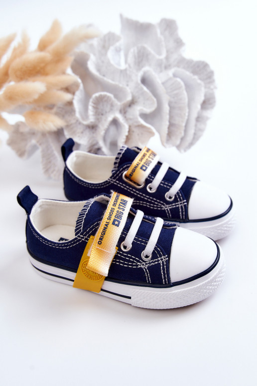 Chaussures plates enfant BIG STAR JJ374077 bleu foncé