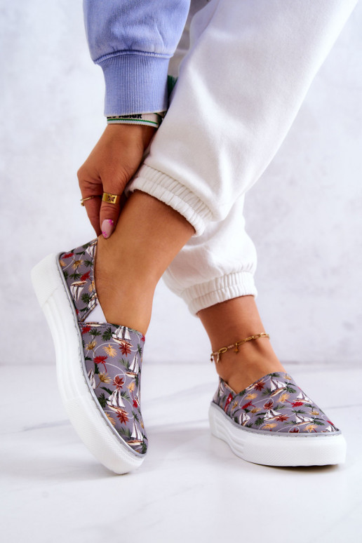 Baskets Slip On Memory Foam Big Star JJ276015 couleur gris