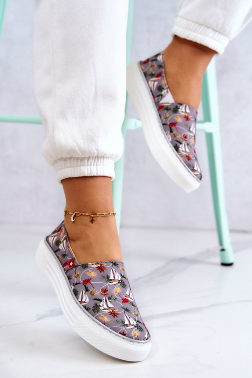 Baskets Slip On Memory Foam Big Star JJ276015 couleur gris