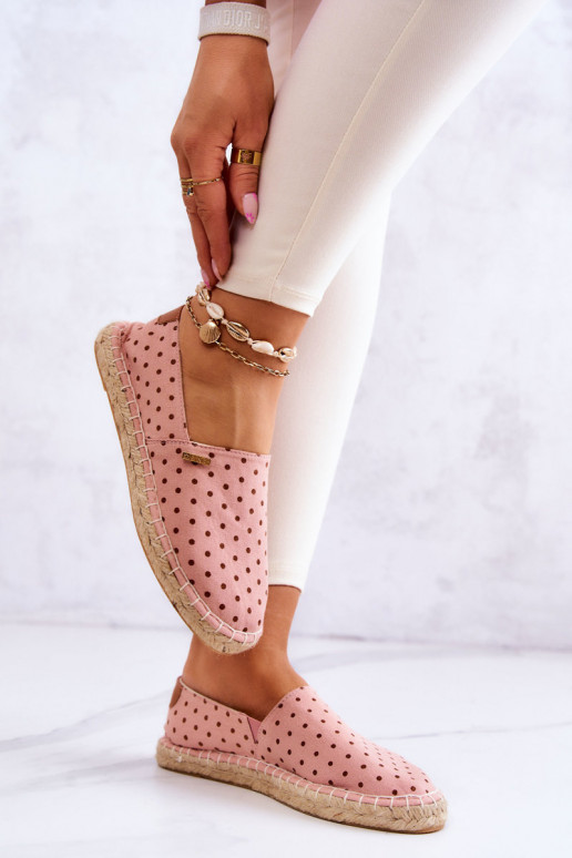espadrilles à pois Big Star JJ274869 rose