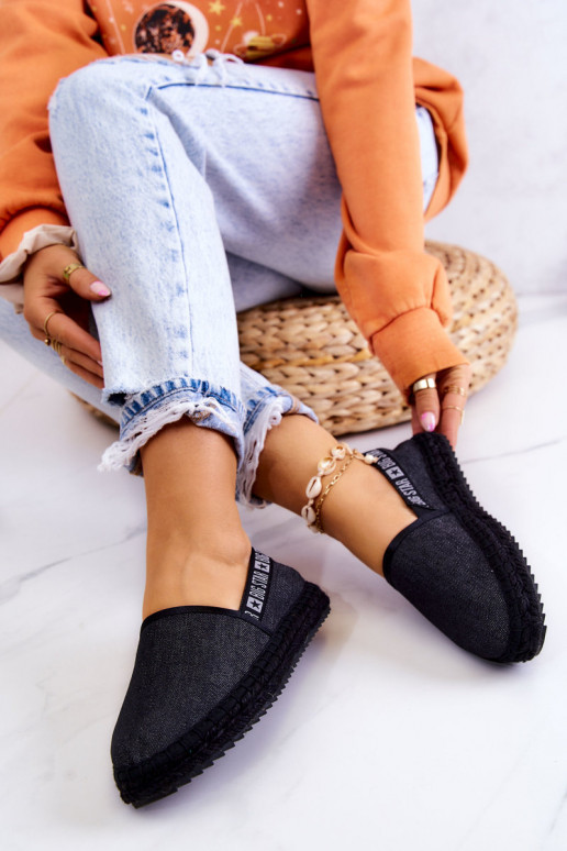 Espadrilles en tissu du modèle résistant Big Star JJ274878 en noir
