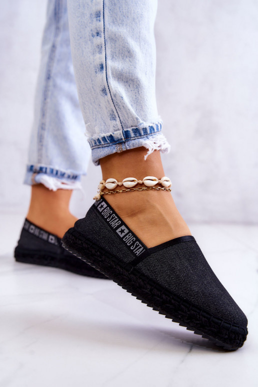 Espadrilles en tissu du modèle résistant Big Star JJ274878 en noir