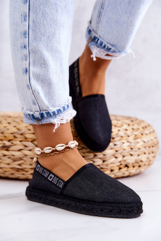 Espadrilles en tissu du modèle résistant Big Star JJ274878 en noir