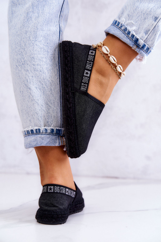 Espadrilles en tissu du modèle résistant Big Star JJ274878 en noir