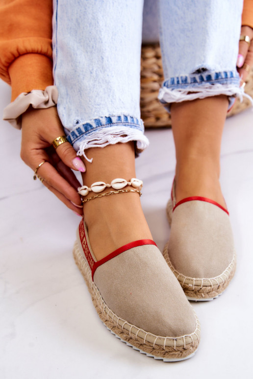 Espadrilles en tissu du modèle résistant Big Star JJ274879 beige