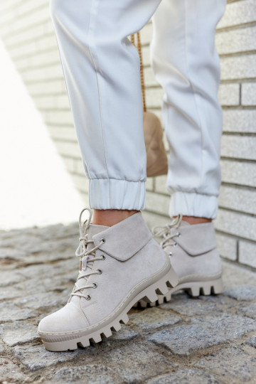 Dulles - Bottines en daim à brides - Gris