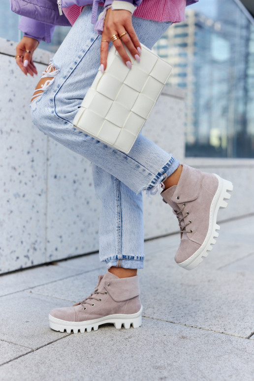 Bottines Dalles en daim à brides Bottines Dalles en daim à brides