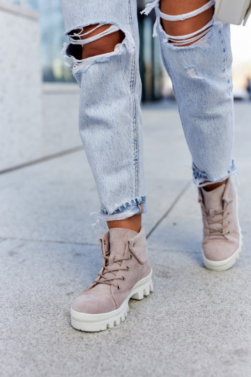 Bottines Dalles en daim à brides 2