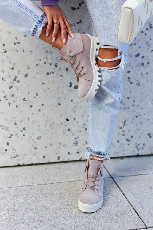 Bottines Dalles en daim à brides Bottines Dalles en daim à brides