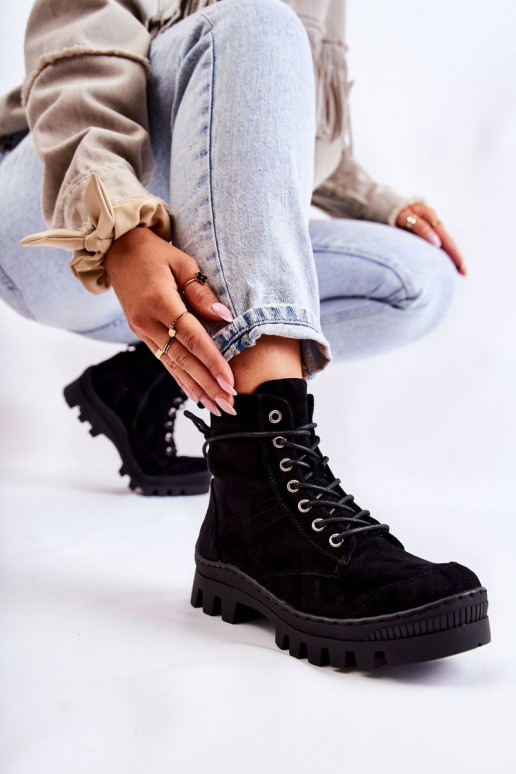 Bottines en daim couleur noir Layden Bottines en daim couleur noir Layden