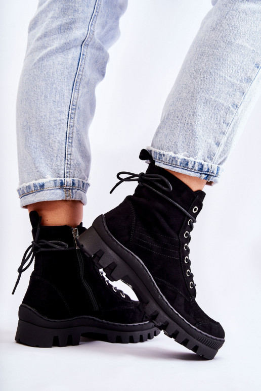 Bottines en daim couleur noir Layden Bottines en daim couleur noir Layden