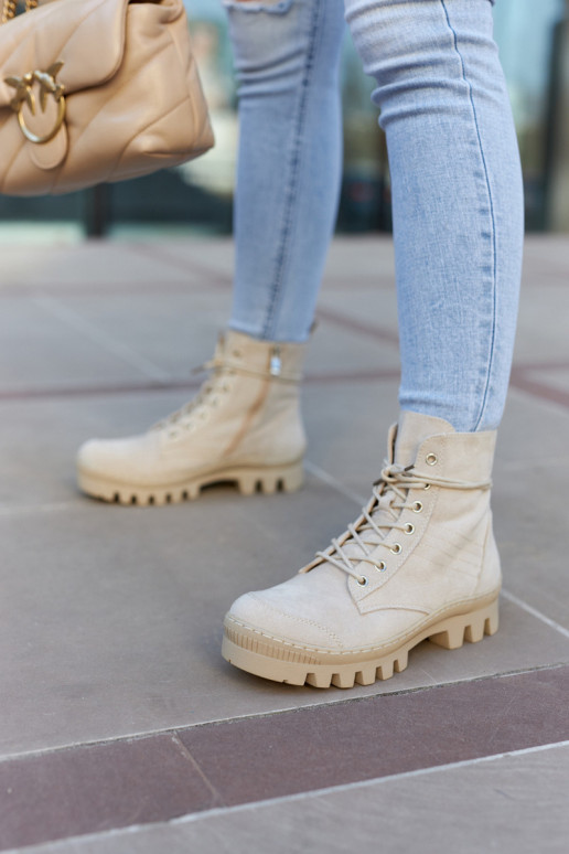 Bottes en daim chaussures couleur gris Layden Bottes en daim chaussures couleur gris Layden