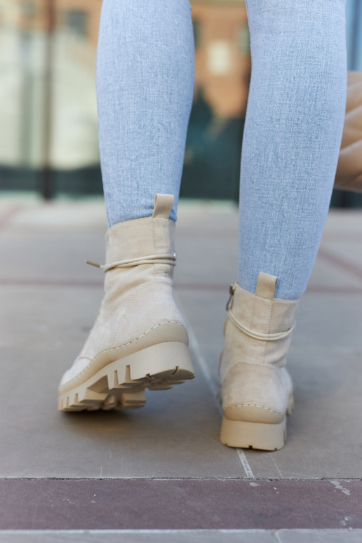 Bottes en daim chaussures couleur gris Layden Bottes en daim chaussures couleur gris Layden