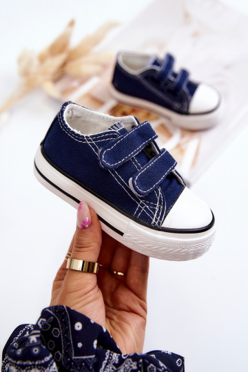 Chaussures décontractées pour enfants Bernie avec fermoirs adhésifs en bleu marine
