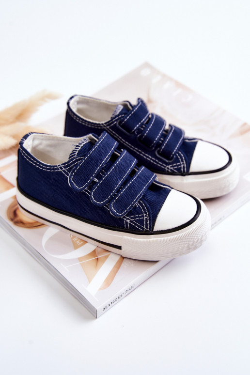Chaussures décontractées pour enfants Bernie avec fermoirs adhésifs en bleu marine
