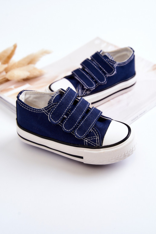 Chaussures décontractées pour enfants Bernie avec fermoirs adhésifs en bleu marine