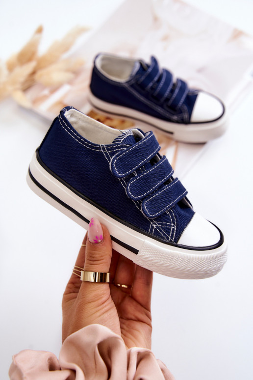 Chaussures décontractées pour enfants Bernie avec fermoirs adhésifs en bleu marine