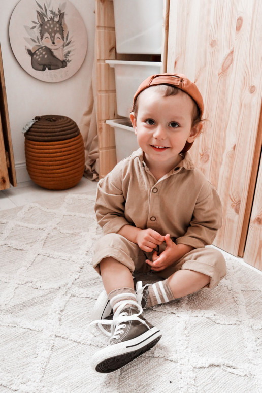 Chaussures de loisirs pour enfants à semelles de couleur kaki Filemon
