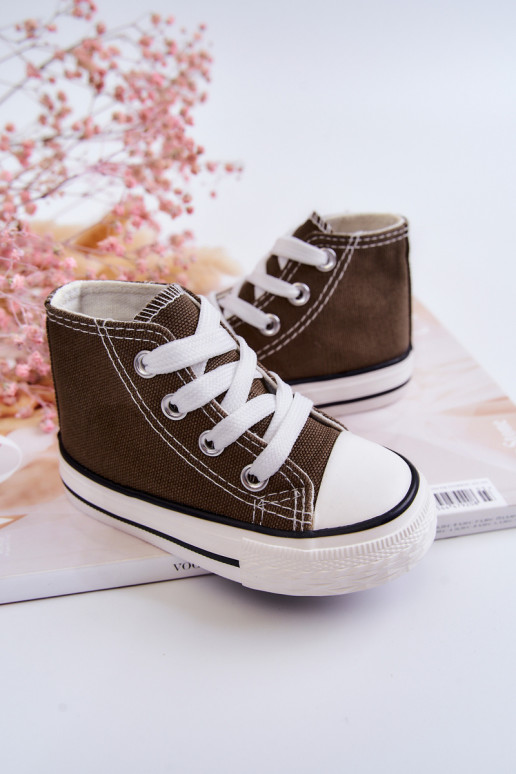 Chaussures de loisirs pour enfants à semelles de couleur kaki Filemon