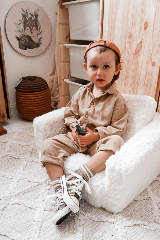 Chaussures de loisirs pour enfants à semelles de couleur kaki Filemon