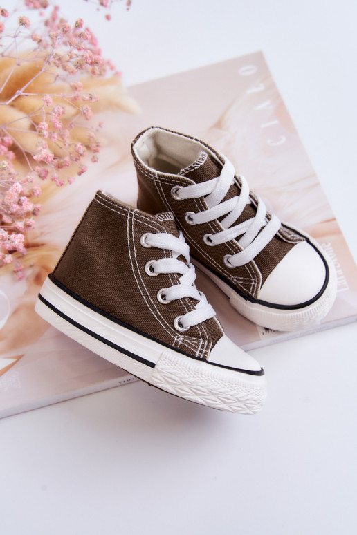 Chaussures de loisirs pour enfants à semelles de couleur kaki Filemon
