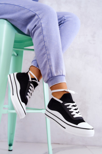 Baskets à semelle type chaussette de couleur noire Soren 2