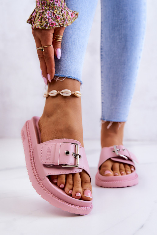 Modèle classique Chaussons femme Big Star JJ274A308 couleur rose