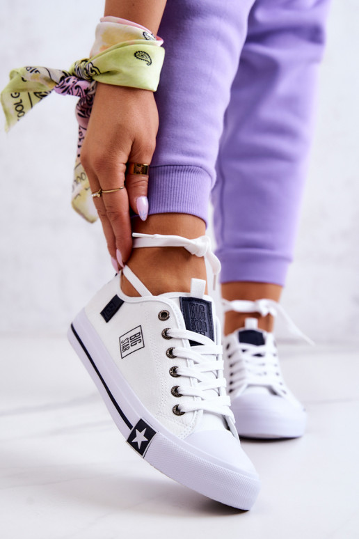 Chaussures plates modèle classique Big Star JJ274255 couleur blanc