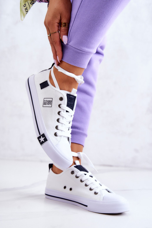 Chaussures plates modèle classique Big Star JJ274255 couleur blanc